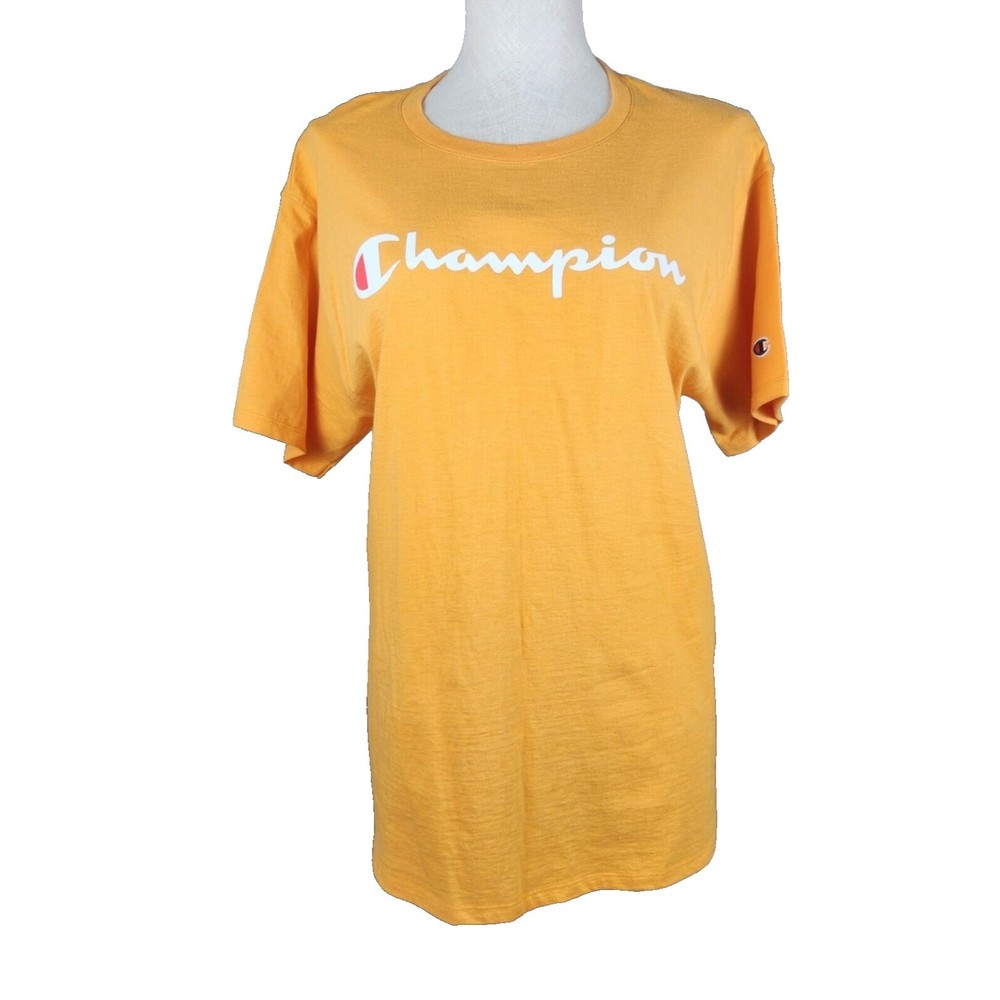 MENS CHAMPION YELLOW SHIRT SIZE MEDIUM NEW